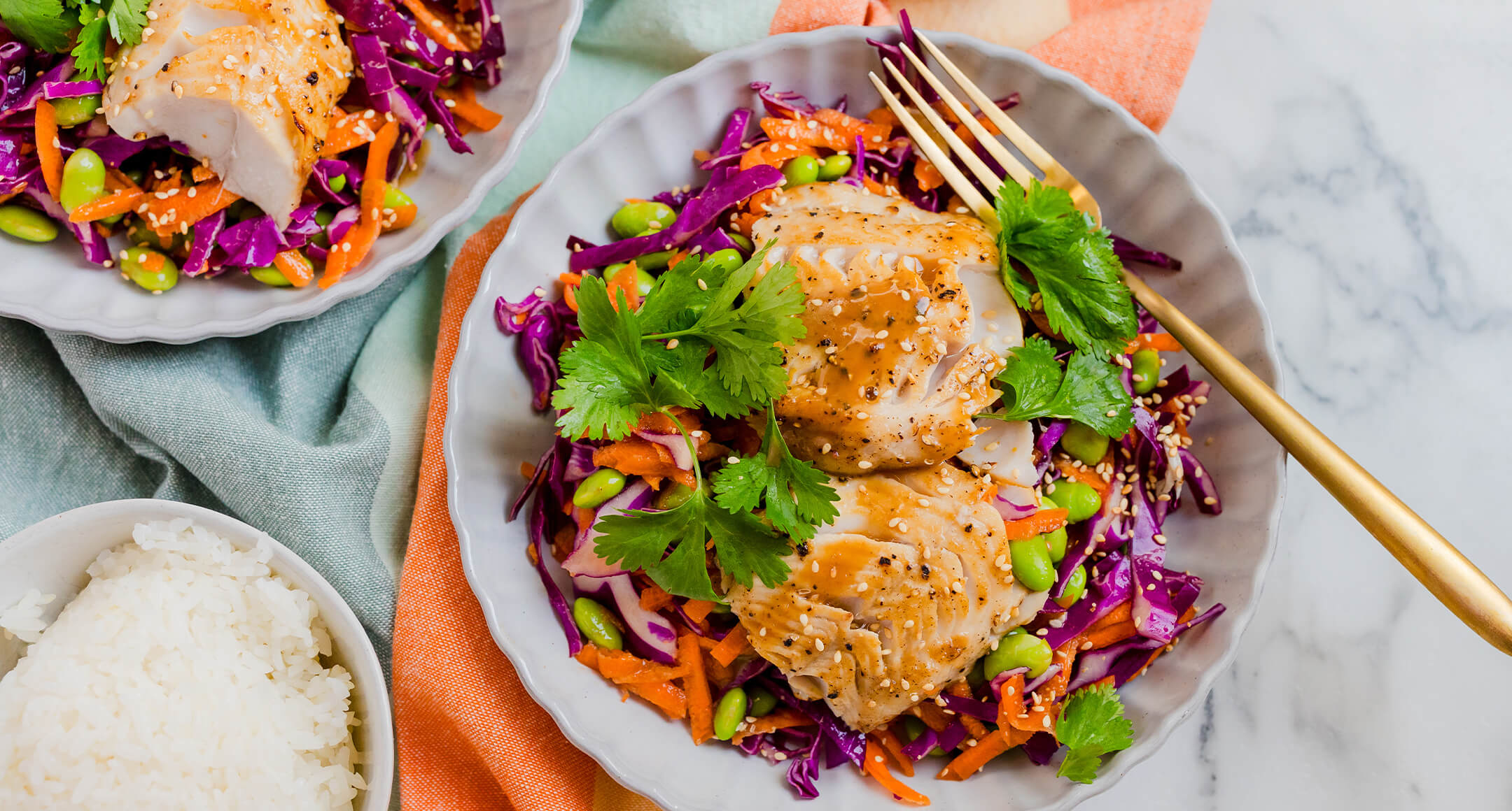 black cod with new seasons stir fry sauce