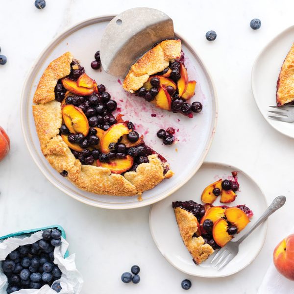 blueberry peach galette by baking the goods