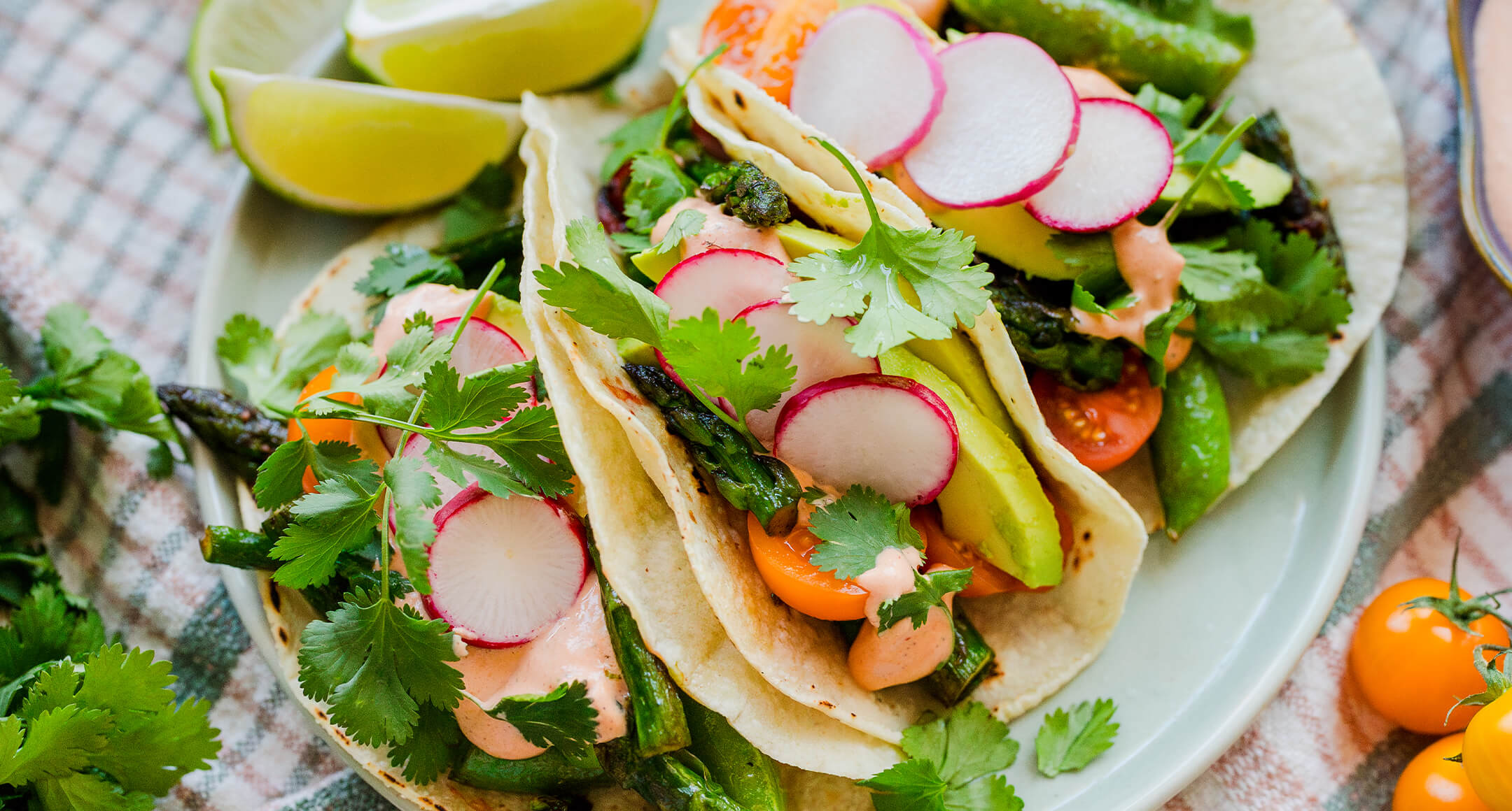 spring veggie tacos