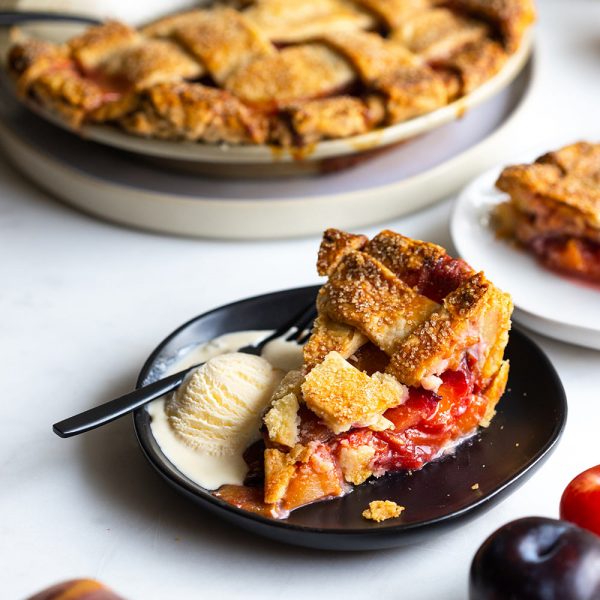 stone fruit almond pie by baking the goods