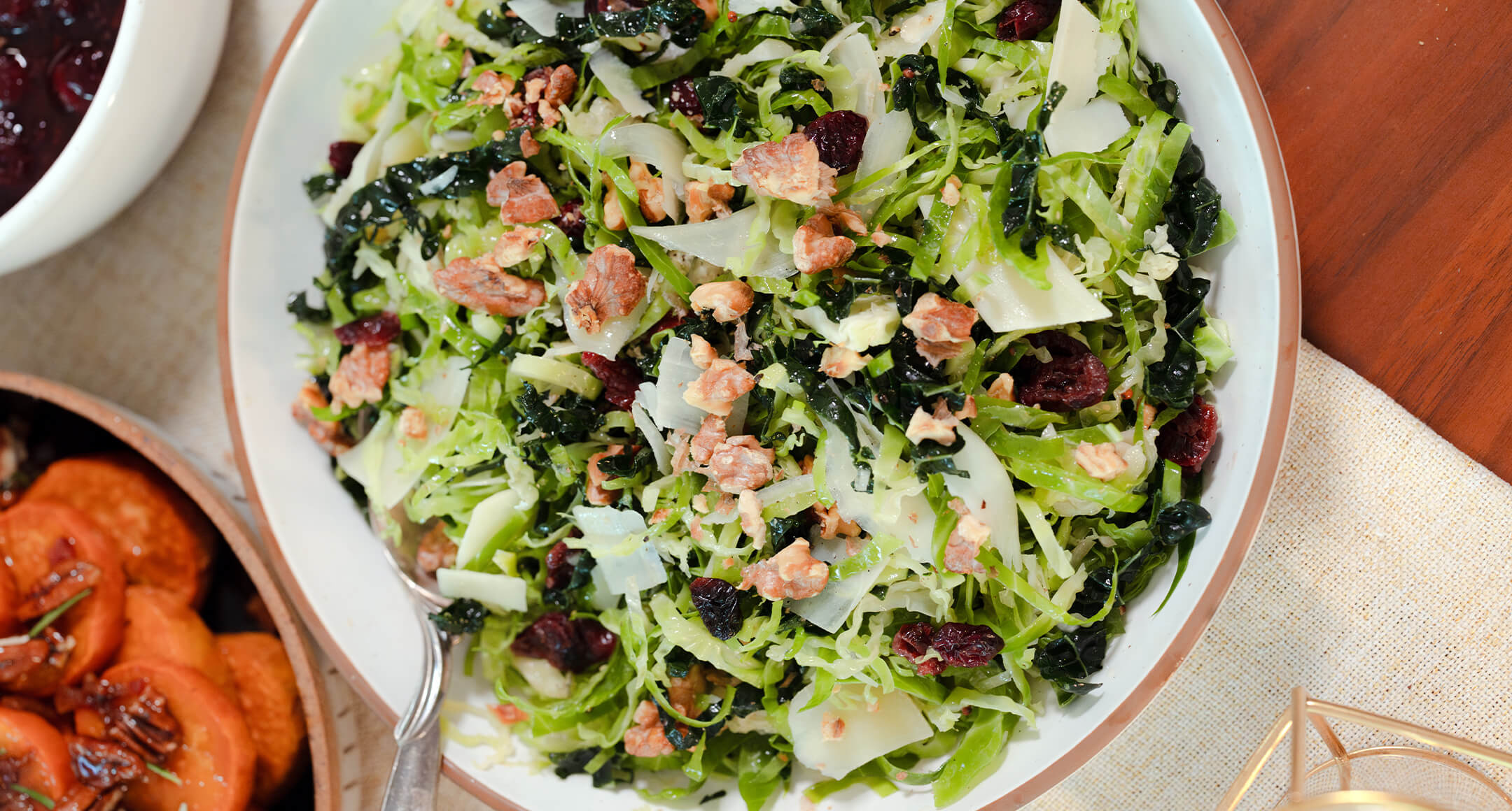 shaved brussels sprouts & kale salad