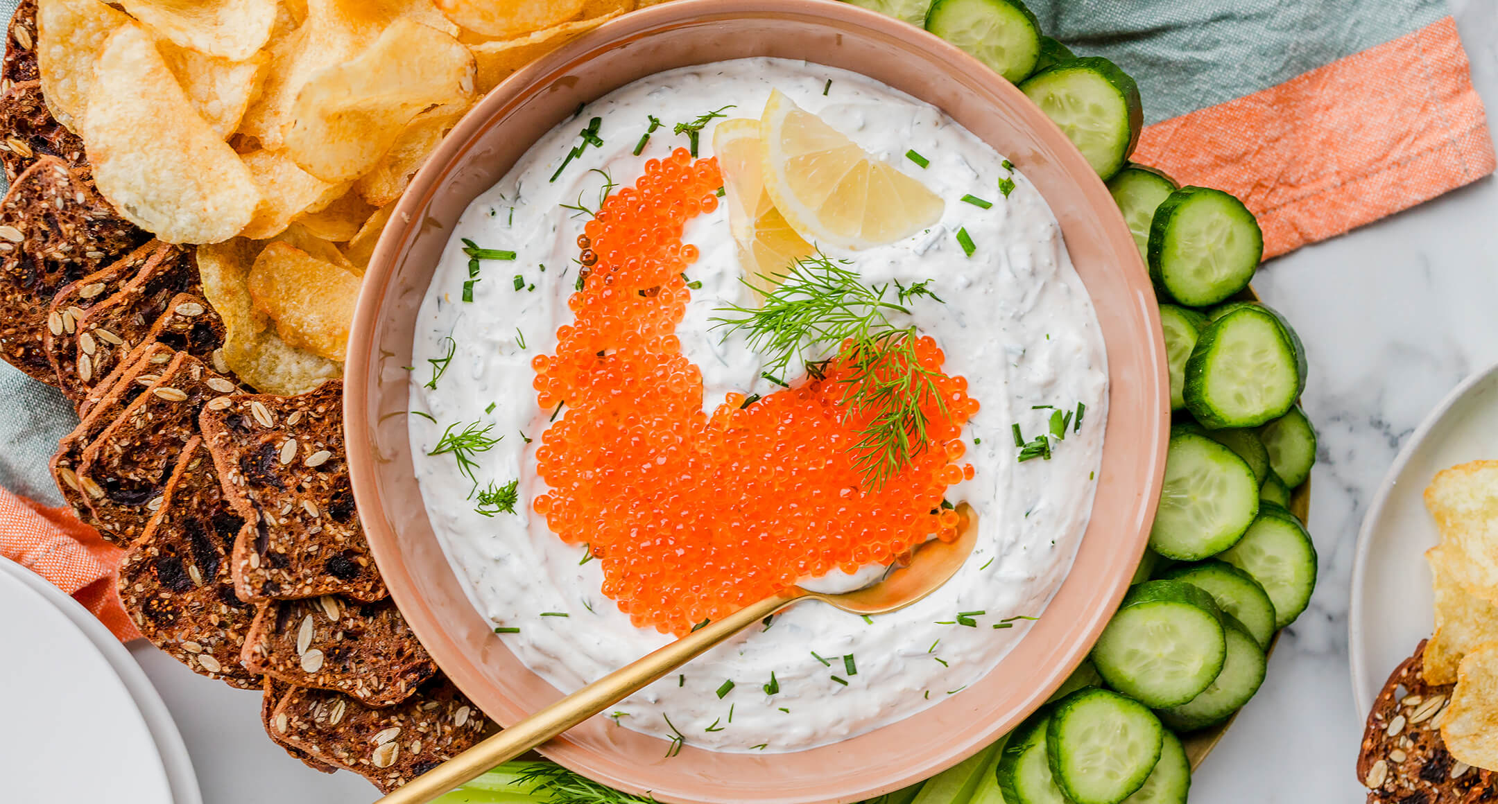 sour cream dip with caviar