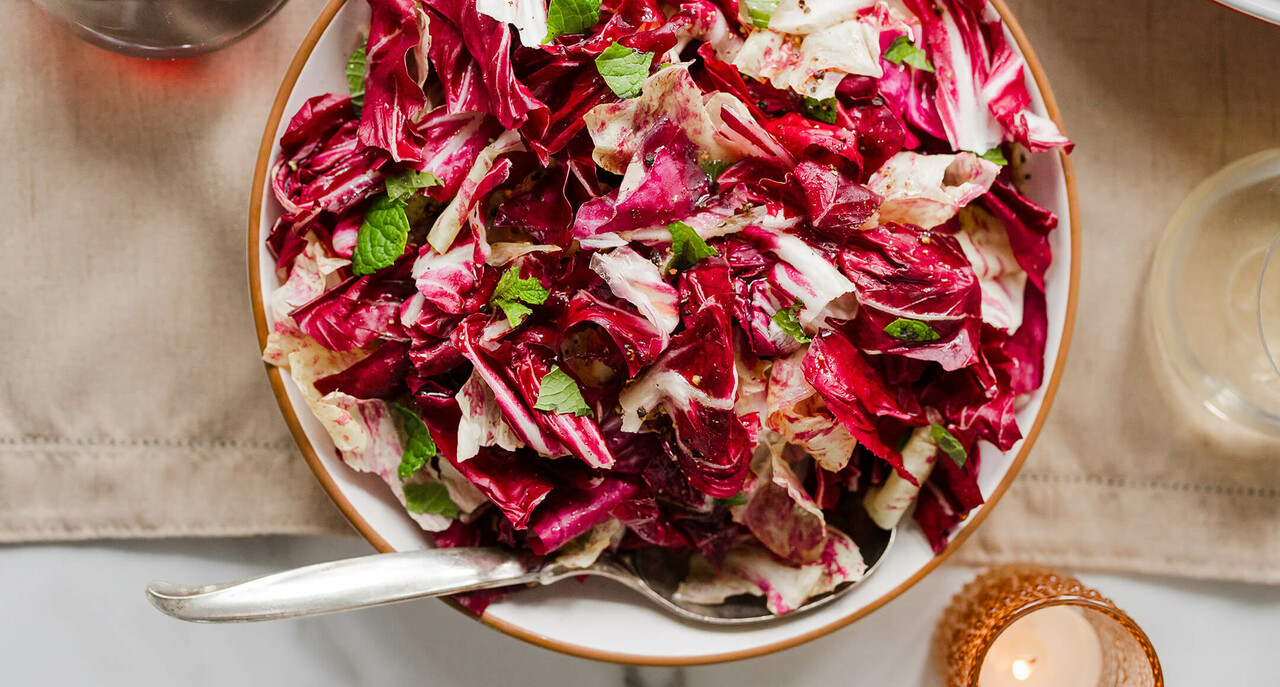 radicchio salad with citrus dressing