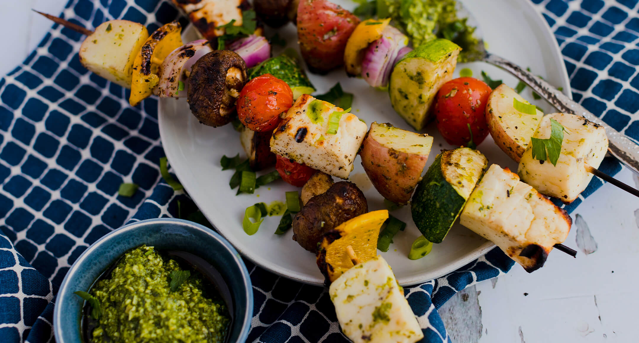 halloumi skewers