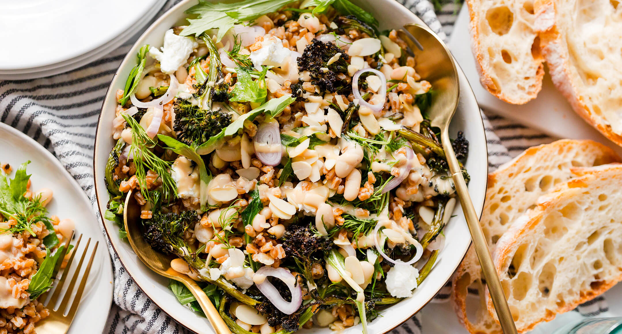 hearty farro salad