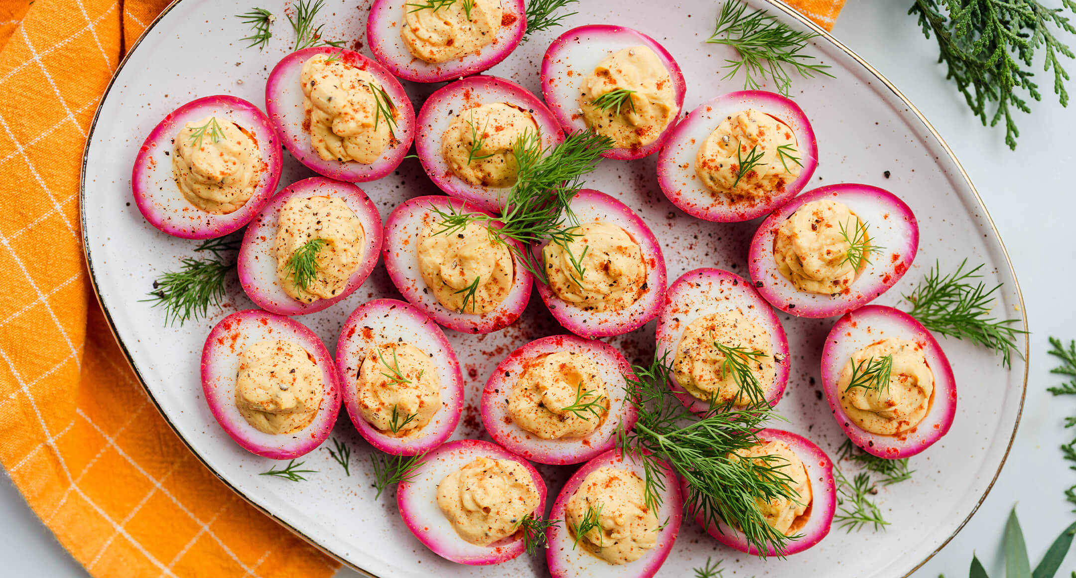 beet pickled deviled eggs
