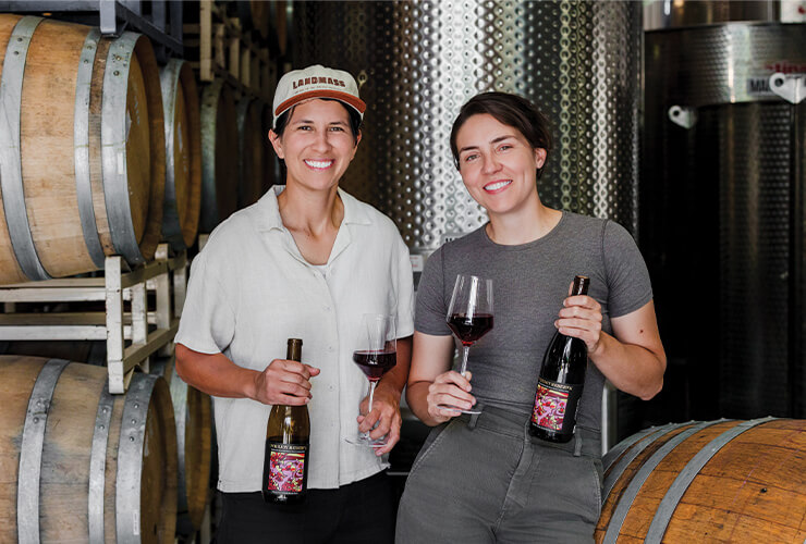 Landmass Wines founders Melaney Schmidt and Malia Myers