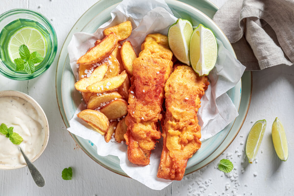beer battered fish & chips