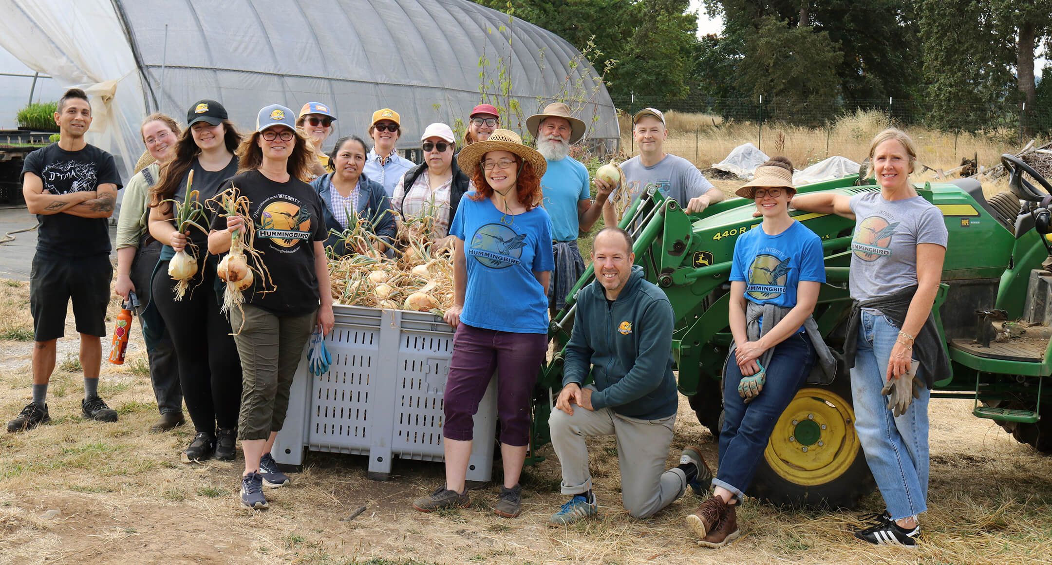A photo of a group of team members at Hummingbird Wholesale.