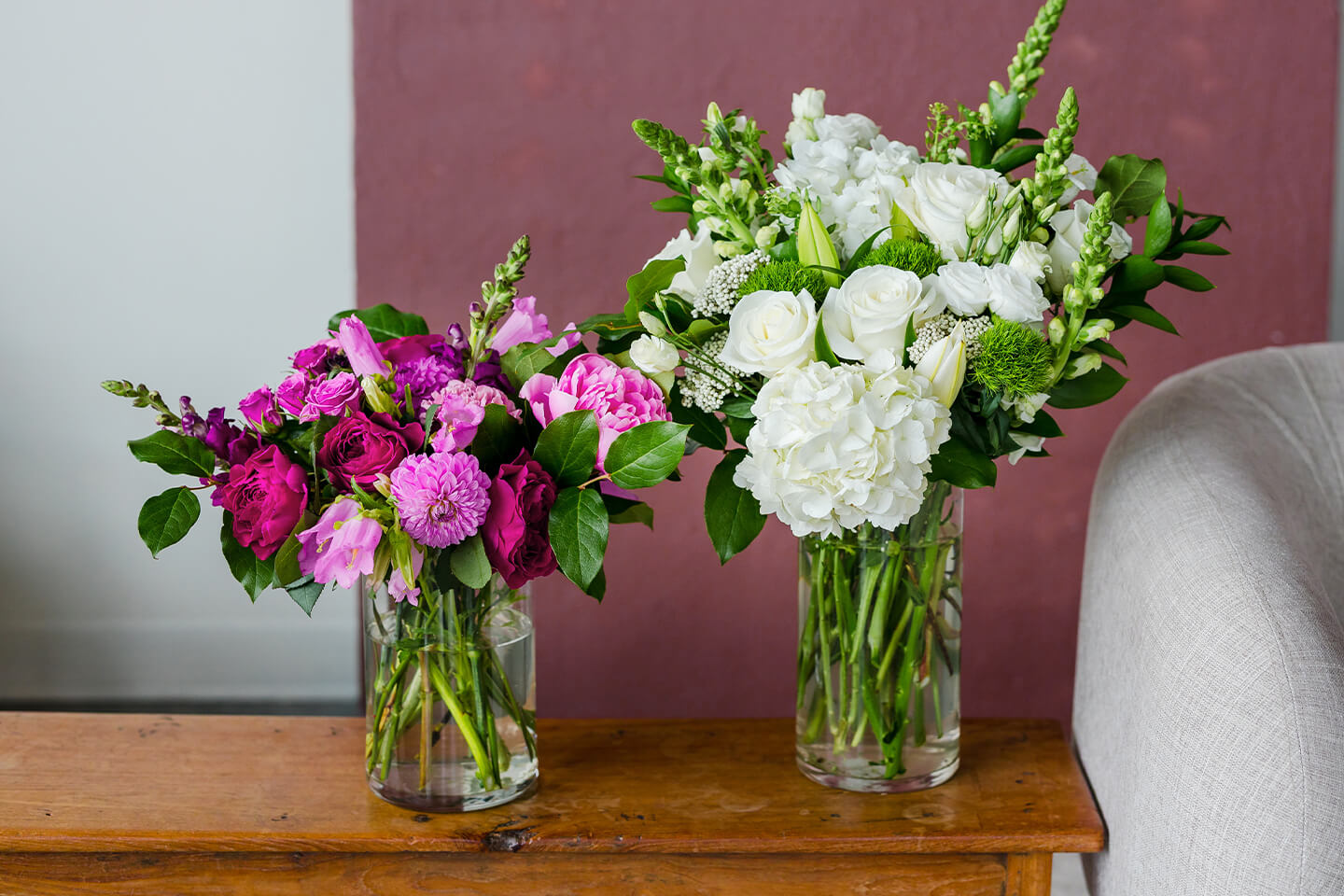 A variety of New Seasons hand-curated floral arrangements.