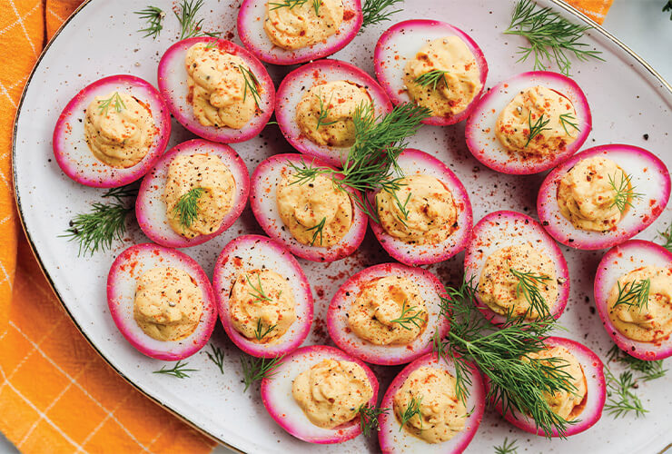 Beet-Pickled Deviled Eggs