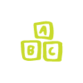 Parental Support icon of alphabet building blocks