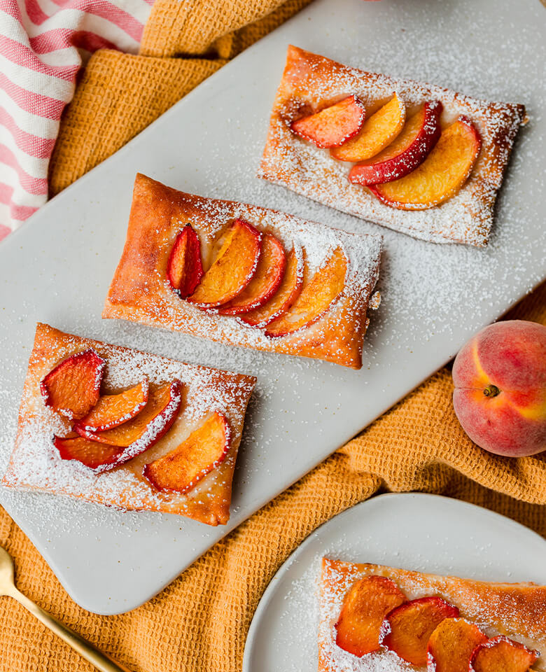 Peach tartlets
