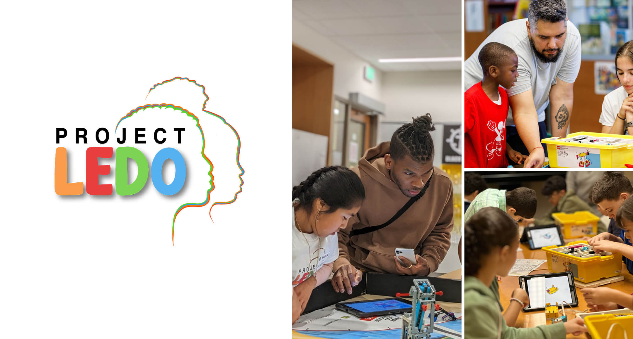 Project LEDO logo and images from the organization