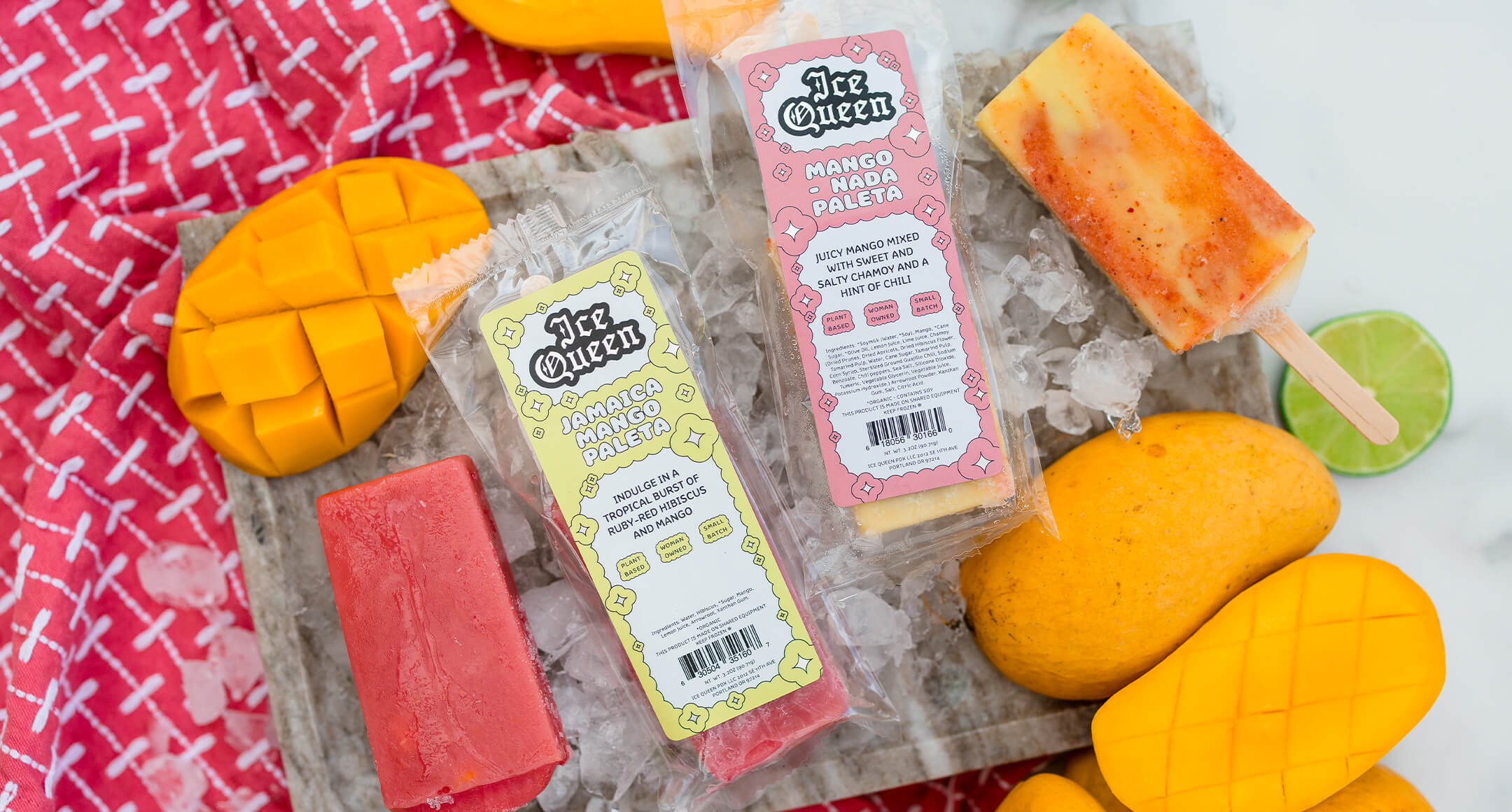 Ice Queen plant-based paletas
