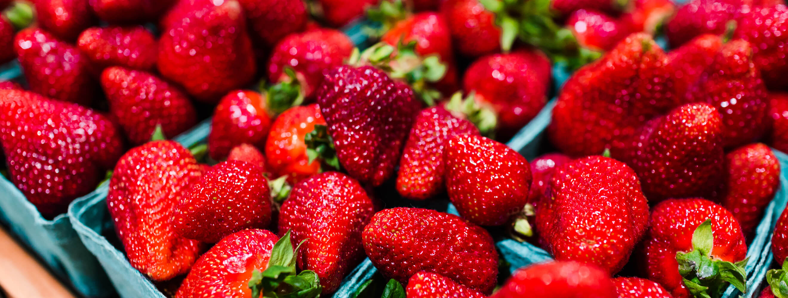 fresh strawberries in pints